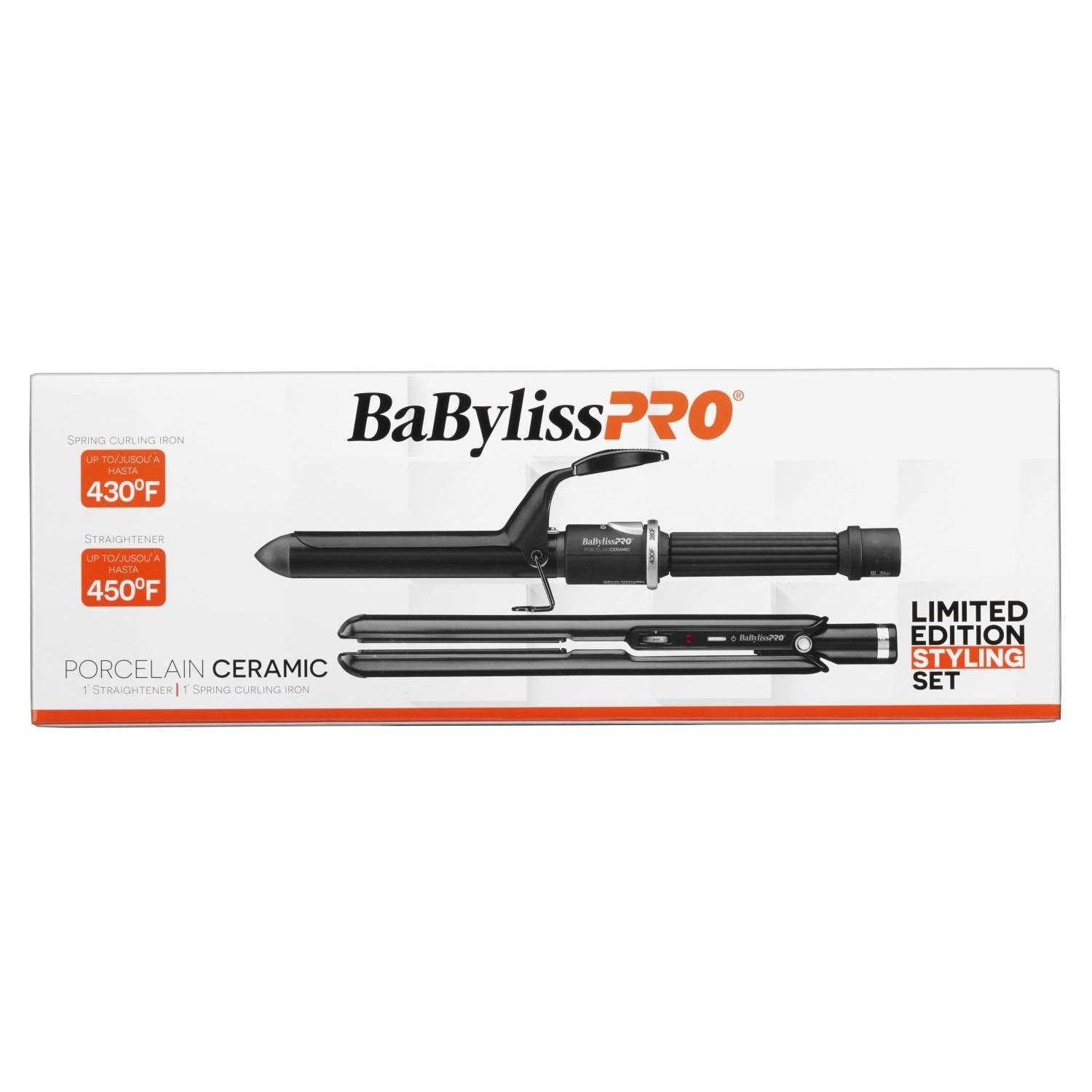 Porcelain Ceramic 1 Flat Iron 1 Curling Iron Prepack Porcelain Ceramic 1 Flat Iron 1 Curling Iron Prepack