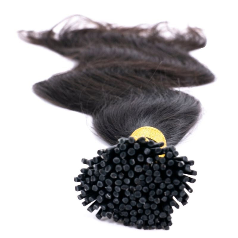 Indian Wavy Natural Black I-Tip Indian Wavy Natural Black I-Tip